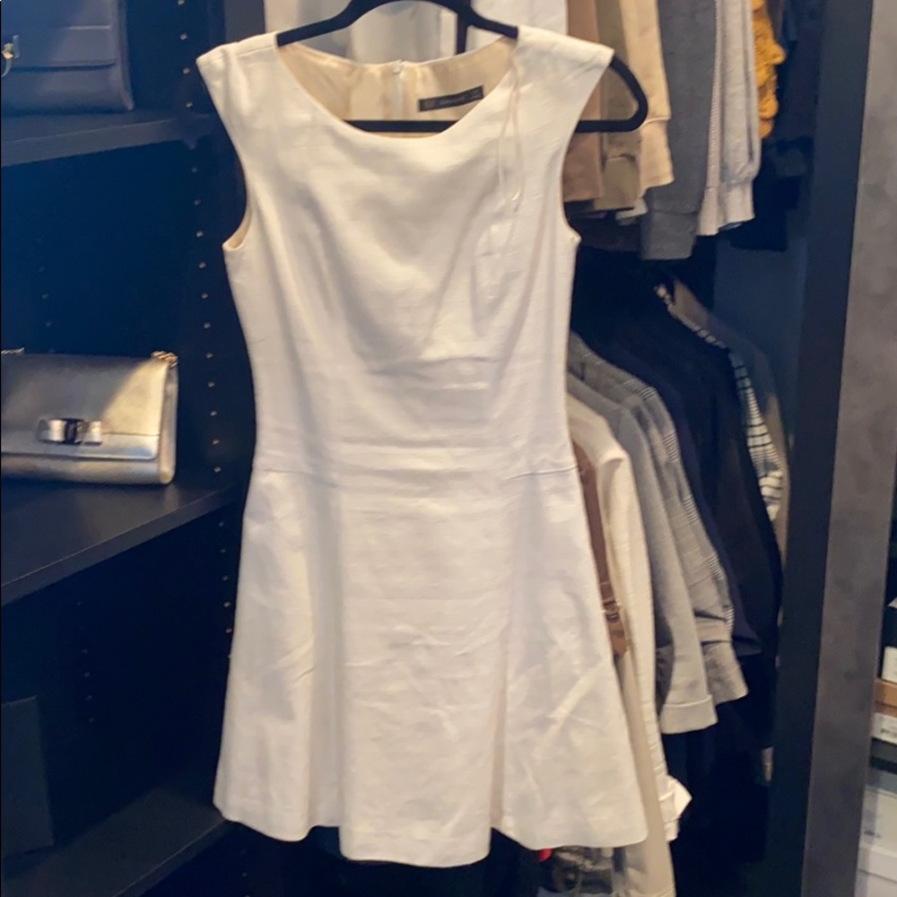 Basic off white linen dress